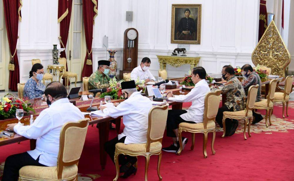 Rapat Terbatas yang dilaksanakan di Istana Merdeka Jakarta pada Selasa (21/7/2020) (Dok. IDN Times/Biro Pers Kepresidenan)