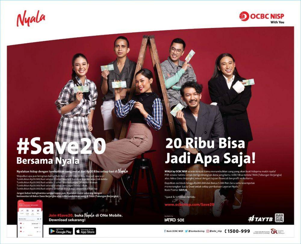 Bank OCBC NISP meluncurkan gerakan #SAVE20 by Nyala (Dok.IDN Times/OCBC NISP)