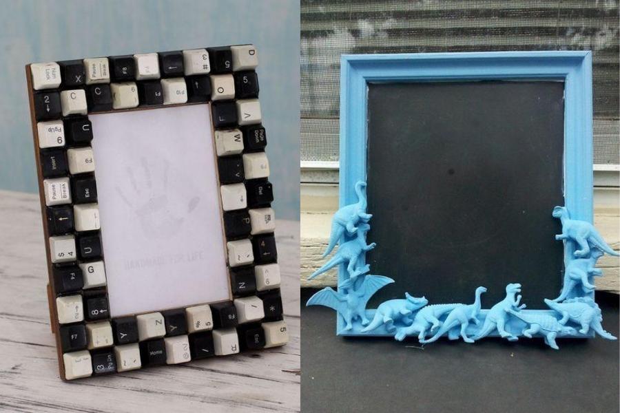 10 Inspirasi DIY Pigura Foto, Dibuat dari Puzzle sampai Keyboard!