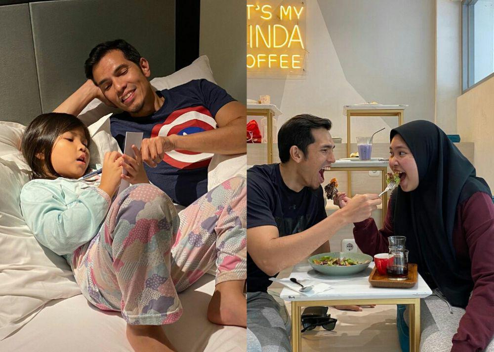 10 Potret Manis Adrian Maulana Bersama Dua Putrinya, Ayah Siaga!