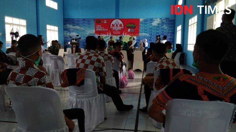 Peringatan Hari Anak Nasional di Lembaga Pembinaan Khusus Anak Kelas II Banda Aceh (IDN Times/Saifullah)