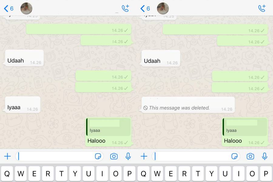 Chat WA yang dihapus di group chat. IDN Times/Izza Namira