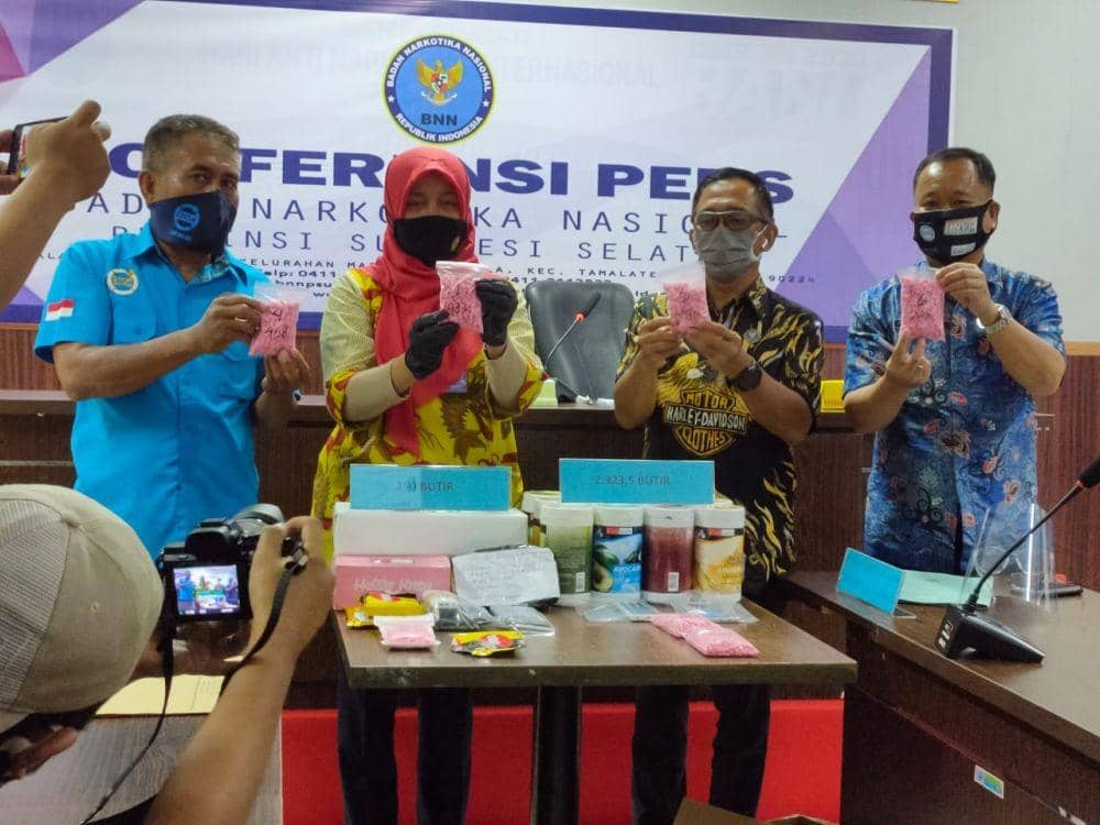 Ekspos tangkapan narkoba BNNP Sulsel. IDN Times/Humas BNNP Sulsel