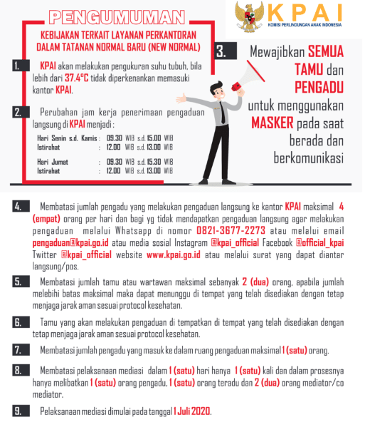 Proses pengaduan KPAI di tengah pandemik (www.kpai.go.id)