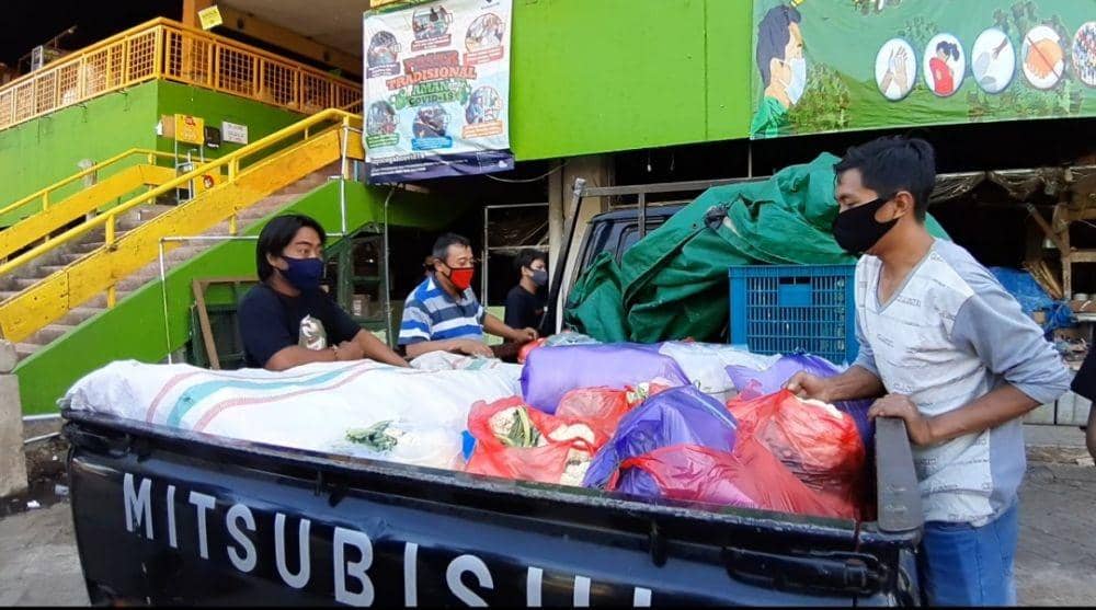 Suasana Pasar Keputran setelah dibuka lagi, Senin (27/7/2020). Dok. Humas Pemkot Surabaya