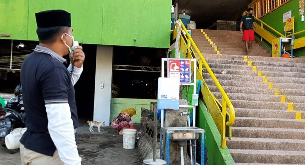 Suasana Pasar Keputran setelah dibuka lagi, Senin (27/7/2020). Dok. Humas Pemkot Surabaya