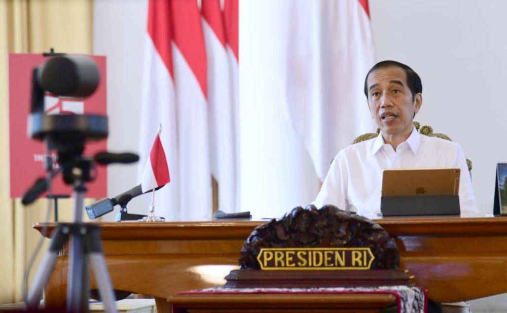 Presiden Joko Widodo (Jokowi) dalam Rapat Terbatas yang dilangsungkan secara virtual melalui video conference pada Selasa (28/7/2020) (Dok. Biro Pers Kepresidenan)