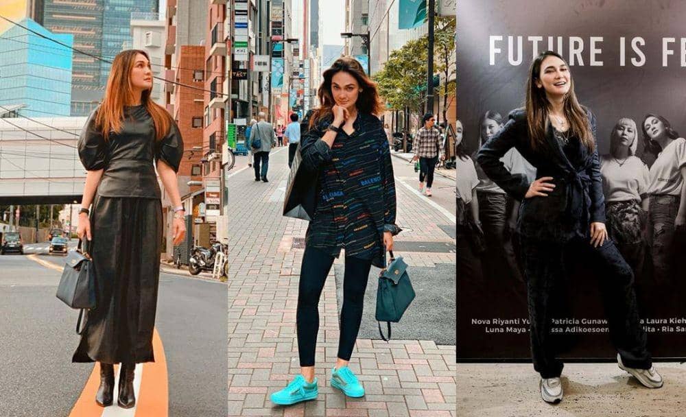 10 Style Modis dengan Outfit Hitam ala Luna Maya, Kelewat Simpel!