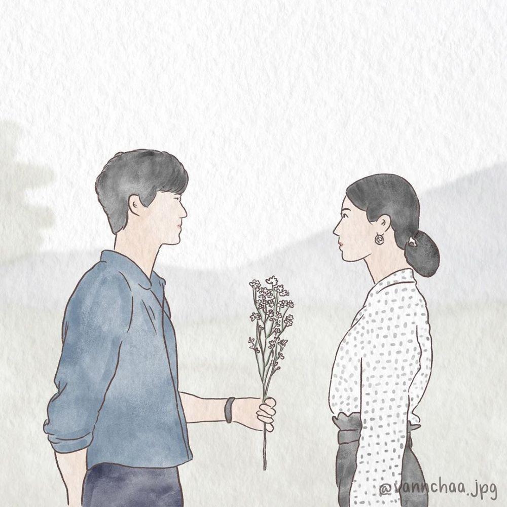 10 Fan Art KDrama 'It's Okay to Not Be Okay' Ini Mirip Adegan Asli!