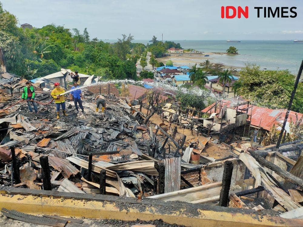 Korban Kebakaran di Balikpapan Mengungsi ke Aula Polsek Semayang