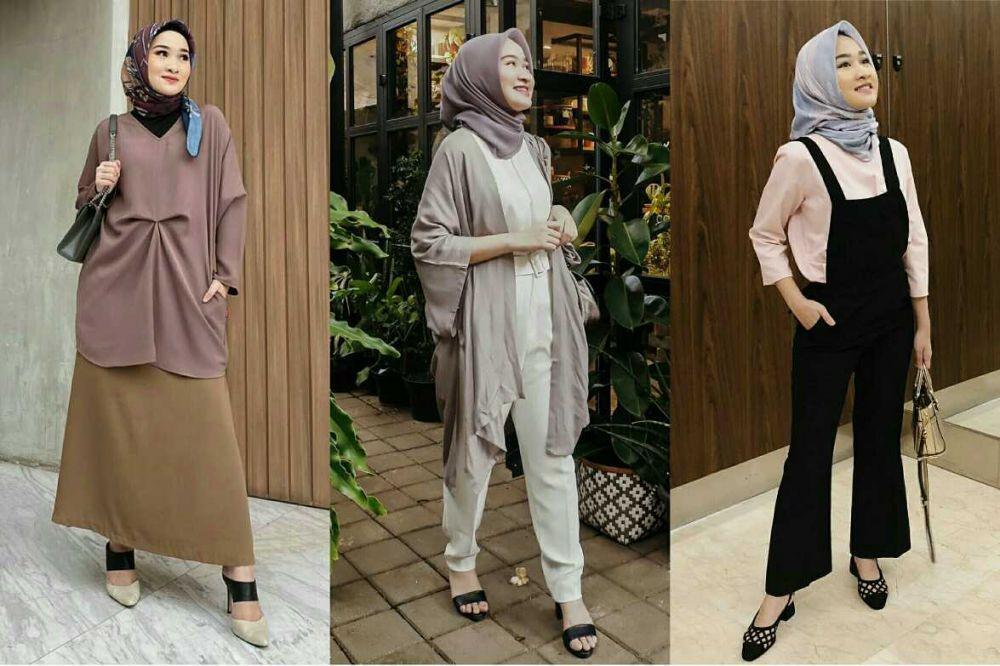 10 OOTD Hijab ala Beauty Vlogger Kiara Leswara, Simple nan Elegan