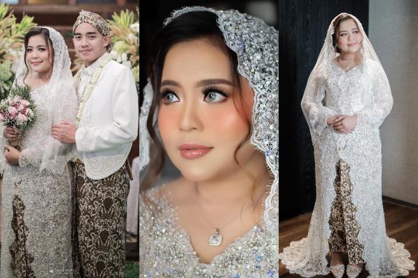 9 Gaya Makeup dan Kebaya Pernikahan Ardinhai, Pakai Tema Serba Putih!