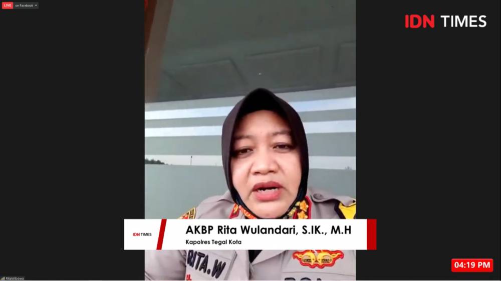 AKBP Rita Wulandari, Kapolres Tegal Kota dalam Webinar ketiga rangkaian kampanye #MenjagaIndonesia yang dibuat oleh IDN Times untuk memperingati HUT ke-75 tahun Kemerdekaan Republik Indonesia. 11 Agustus 2020. IDN Times/M. Tarmizi Murdianto