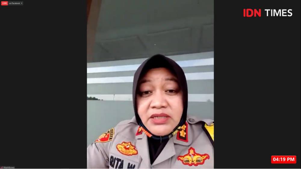 AKBP Rita Wulandari, Kapolres Tegal Kota dalam Webinar ketiga rangkaian kampanye #MenjagaIndonesia yang dibuat oleh IDN Times untuk memperingati HUT ke-75 tahun Kemerdekaan Republik Indonesia. 11 Agustus 2020. IDN Times/M. Tarmizi Murdianto