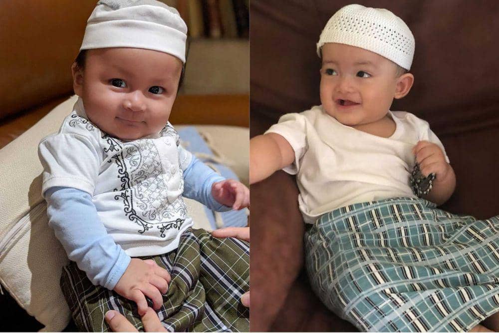 Bak Santri, 10 Adu Gaya Kiano Tiger dan Kenzie saat Pakai Baju Koko