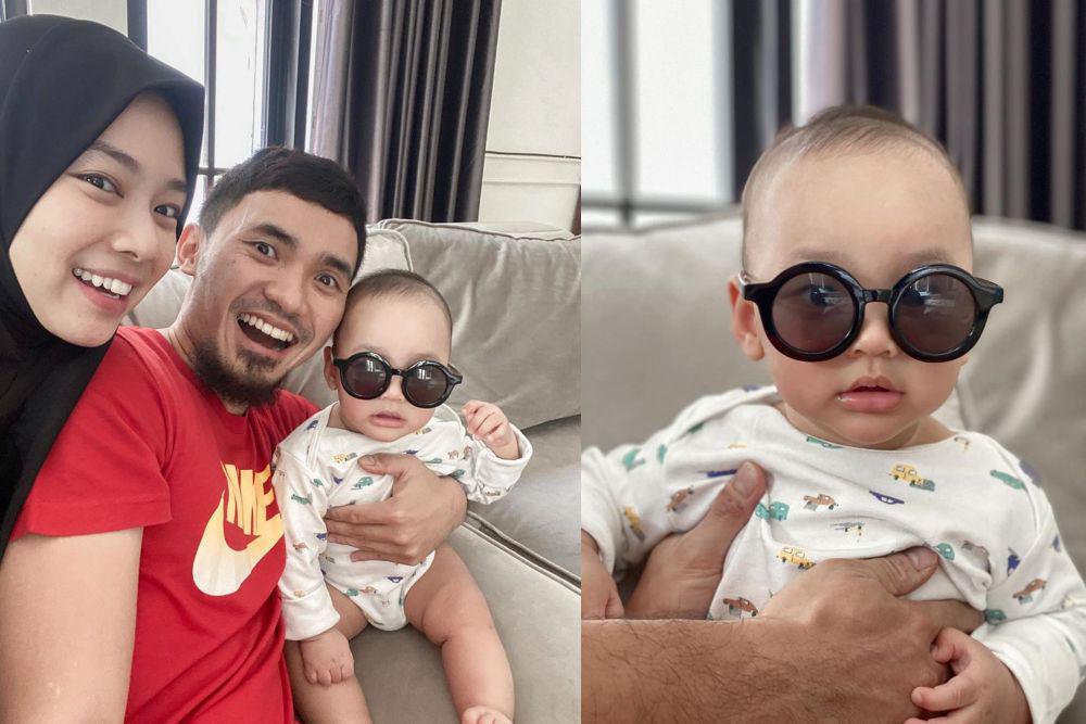 9 Potret Gemas Zubayr, Anak Lindswell Kwok Saat Pakai Kacamata Hitam