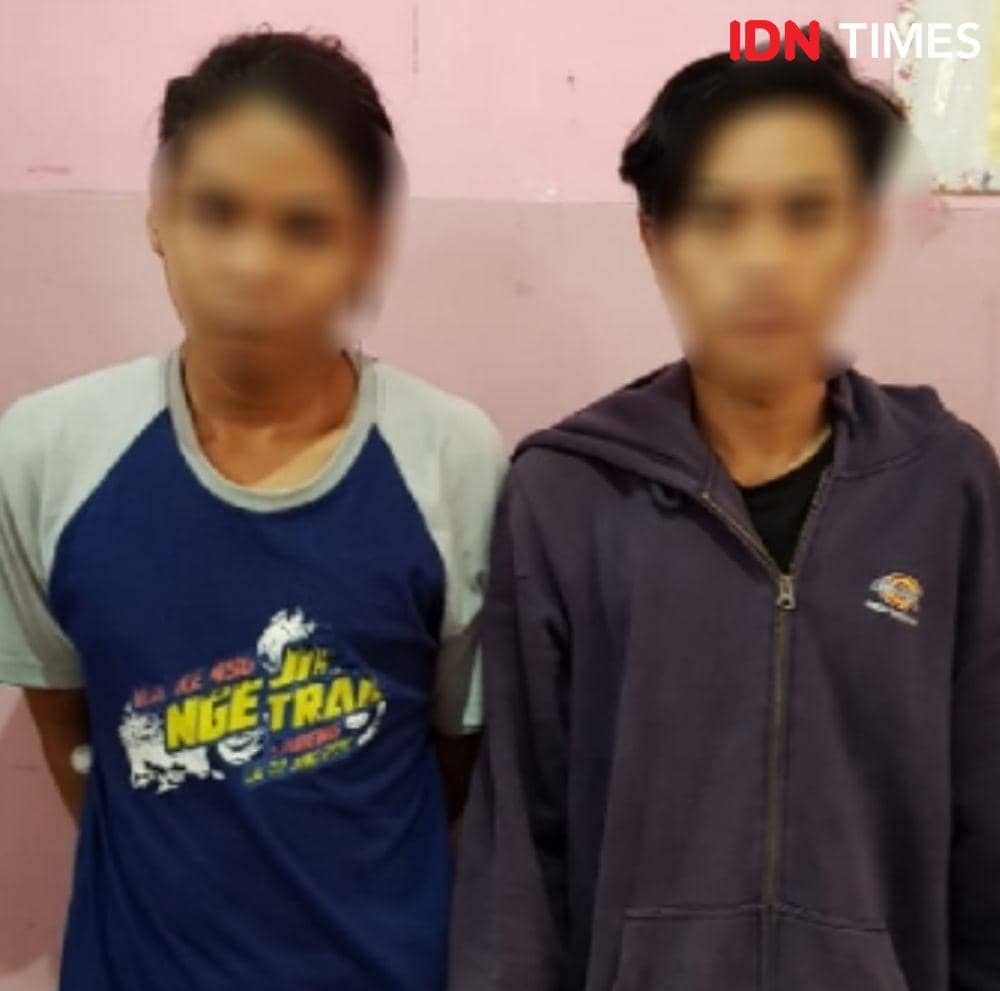 Tersangka pengedar sabu Arif dan Sokoo. IDN Times/Zainul Arifin