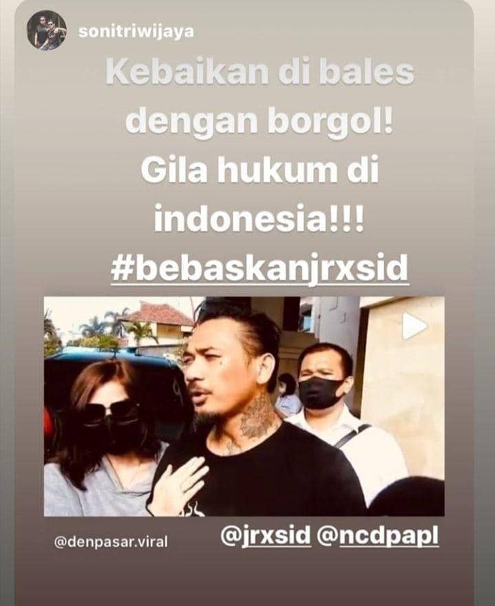 kritik atas penahanan Jerinx (Dok.IDN Times/instagram Nora)