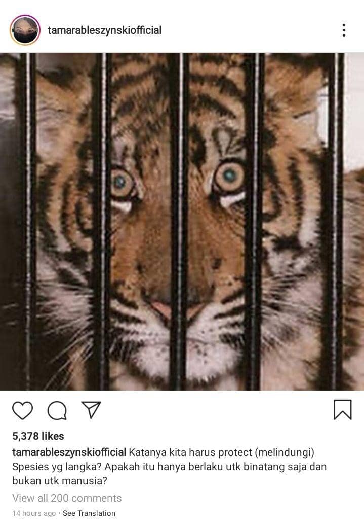 postingan Tamara usai Jerinx ditahan (Dok.IDN Times/instagram Tamara)