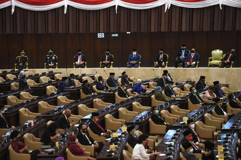 Ilustrasi/Suasana dalam Sidang Tahunan MPR RI dan Sidang Bersama DPD dan DPR RI pada Jumat (14/8/2020) (ANTARA FOTO/Akbar Nugroho Gumay)