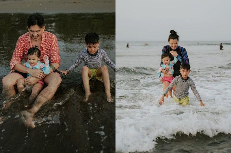 10 Potret Liburan Ryan Delon dan Keluarga, Seru Main di Pantai!