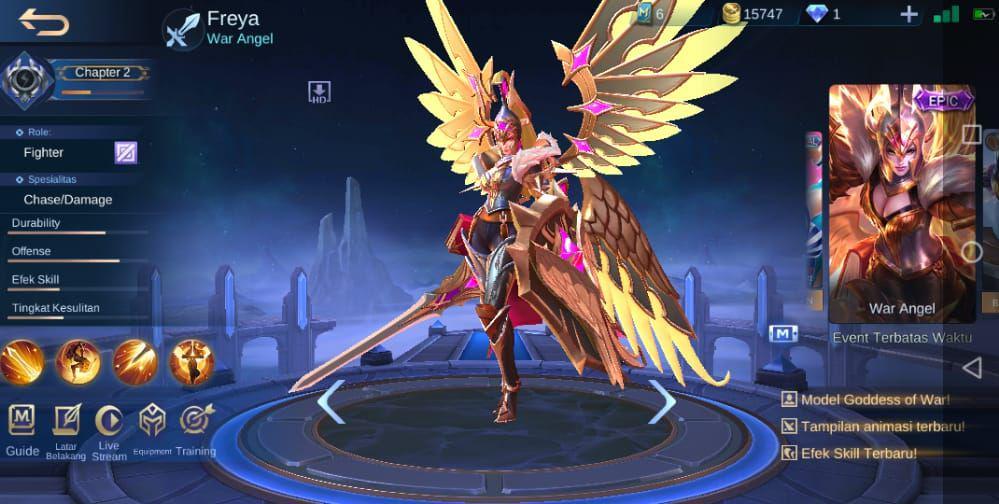 6 skin hero freya terbaru 2020, fighter brutal mobile legends!