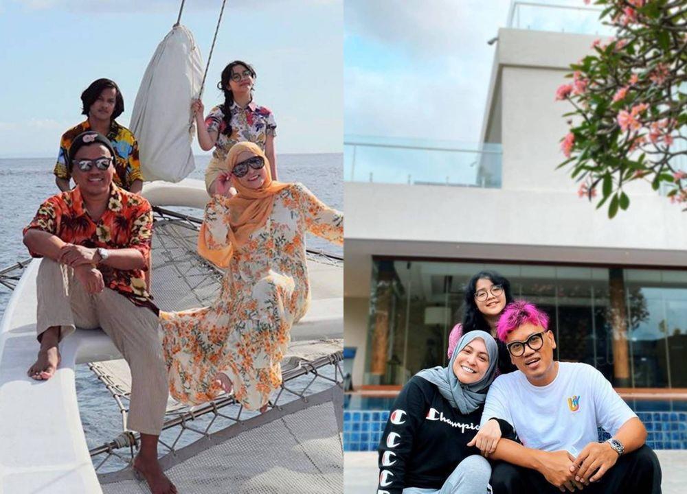 10 momen liburan keluarga uya kuya di bali, enjoy di atas kapal p