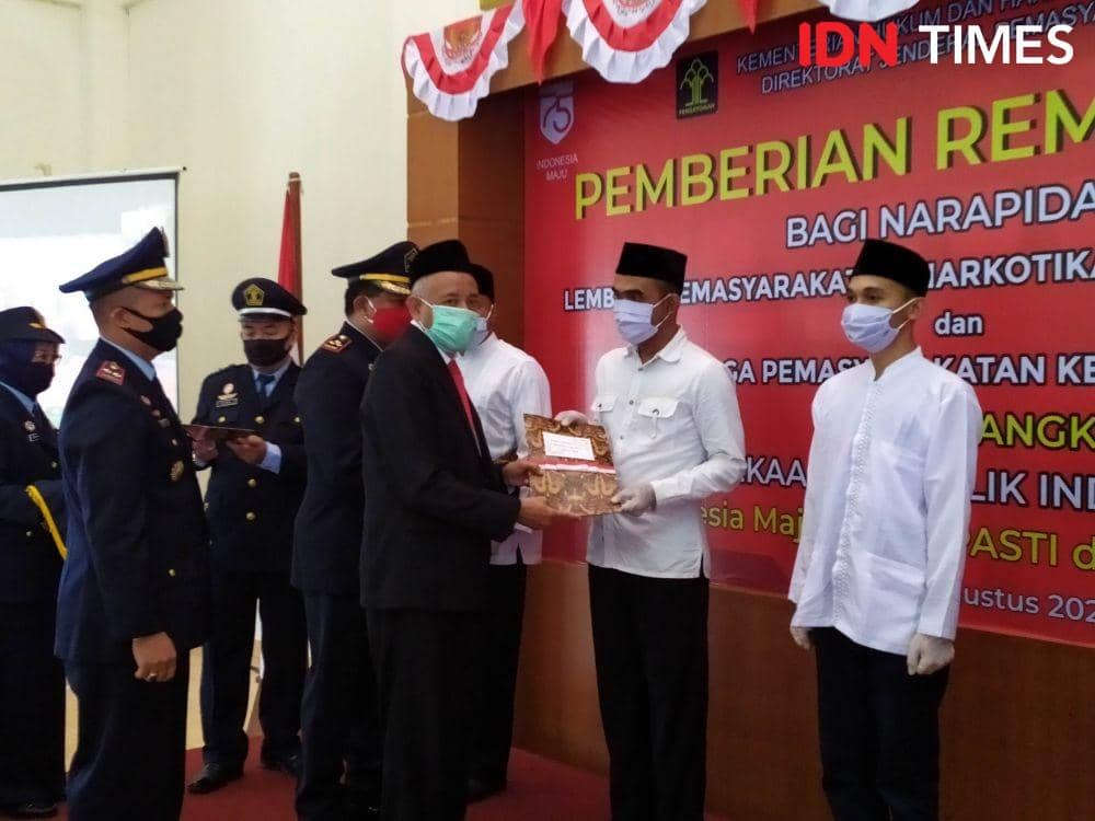 Pemberian remisi kepada narapidana di Lapas Narkotika Kelas IIA Yogyakarta. IDN Times/Siti Umaiyah