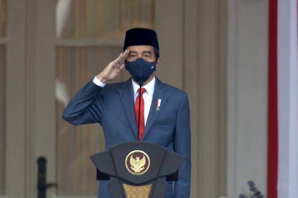 Upacara Penurunan Bendera Sang Merah Putih di Istana Negara pada Senin (17/8/2020) (Youtube.com/Sekretariat Presiden)