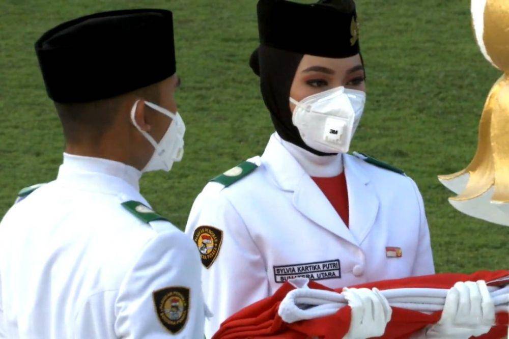 Upacara Penurunan Bendera Sang Merah Putih di Istana Negara pada Senin (17/8/2020) (Youtube.com/Sekretariat Presiden)
