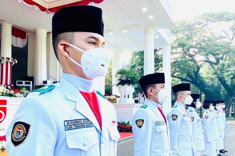 Paskibraka yang akan bertugas di Upacara HUT RI yang ke 75 di Istana Negara pada Senin (17/8/2020) (Dok. Biro Pers Kepresidenan)