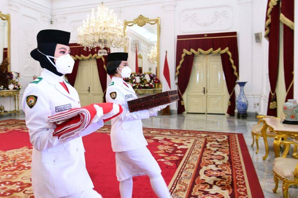 Paskibraka yang akan bertugas di Upacara HUT RI yang ke 75 di Istana Negara pada Senin (17/8/2020) (Dok. Biro Pers Kepresidenan)