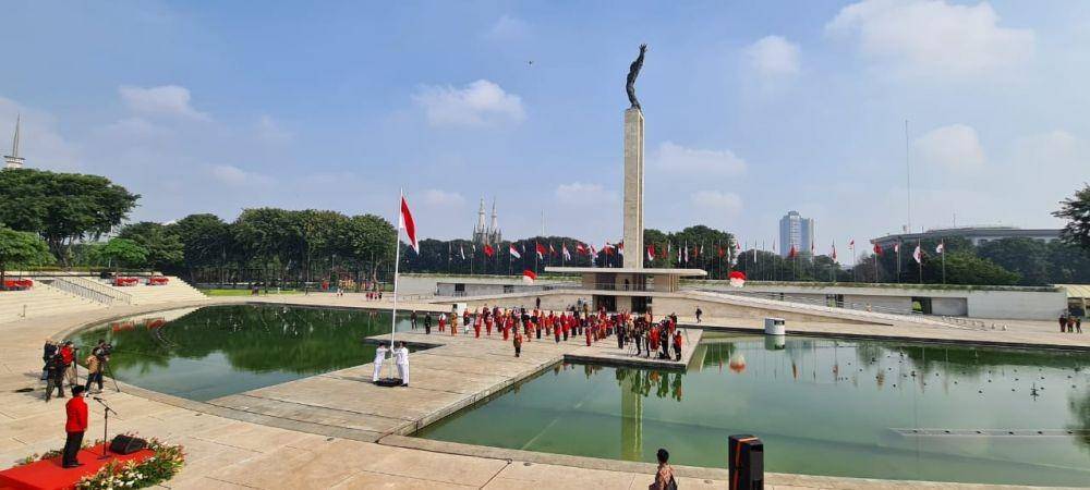 PDI Perjuangan menggelar upacara detik-detik proklamasi di Lapangan Banteng, Jakarta (Dok. PDI Perjuangan)
