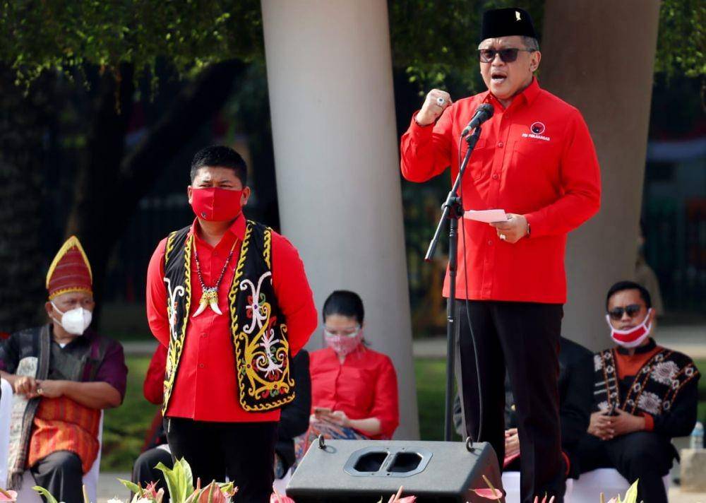 PDI Perjuangan menggelar upacara detik-detik proklamasi di Lapangan Banteng, Jakarta (Dok. PDI Perjuangan)