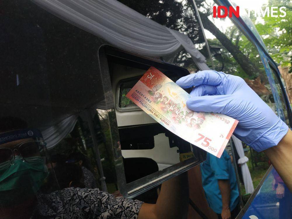 Peluncuran Uang Peringatan Kemerdekaan 75 Tahun RI yang bernilai Rp75000 (IDN Times/Debbie Sutrisno)