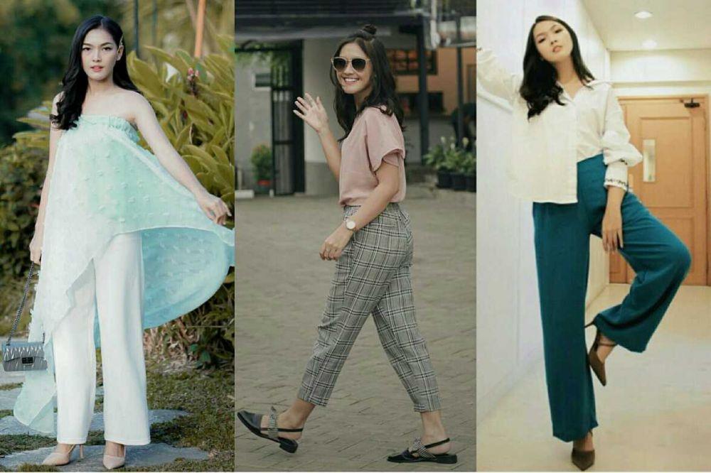 Ini 9 OOTD Ana Riana dengan Celana Kain, Manis Banget!