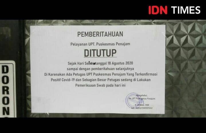 Ilustrasi pemberitahuan penutupan puskesmas. IDN Times/Ervan Masbanjar