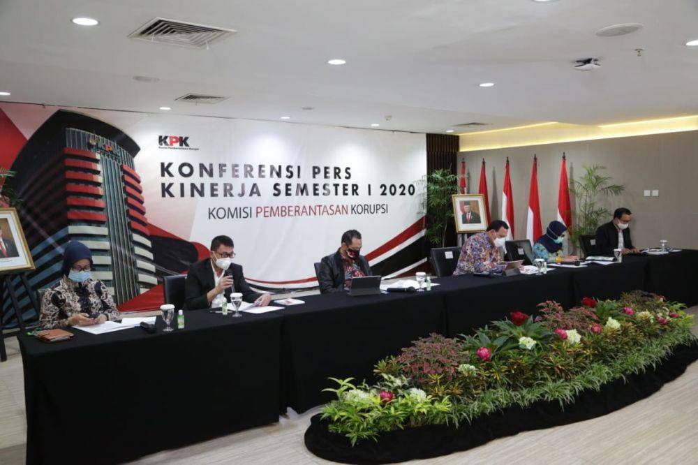 Konferensi Pers Kinerja Semester I 2020 (Dok. Humas KPK)
