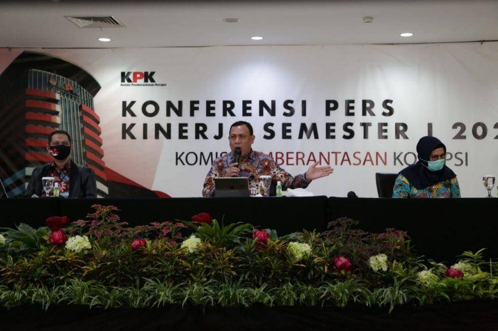 Konferensi Pers Kinerja Semester I 2020 (Dok. Humas KPK)
