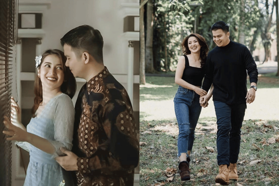 9 Inspirasi Foto Prewedding Handika Pratama dan Rosiana Dewi, Manis!