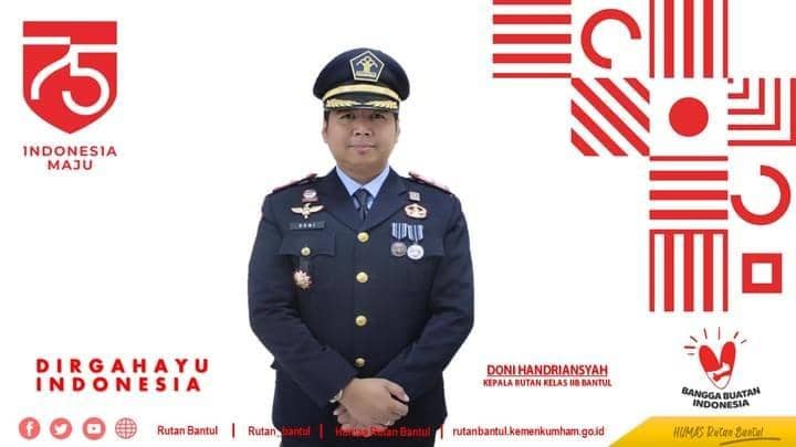 Kepala Rutan Kelas II B Bantul, DI Yogyakarta, Doni Handiansyah. facebook.com/Rutan Bantul