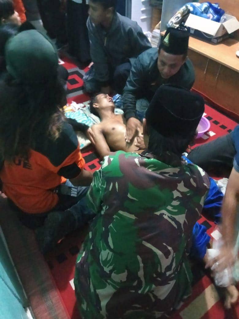 Eksan ditemukan dalam keadaan hipotermia. Dok Humas Basarnas Semarang
