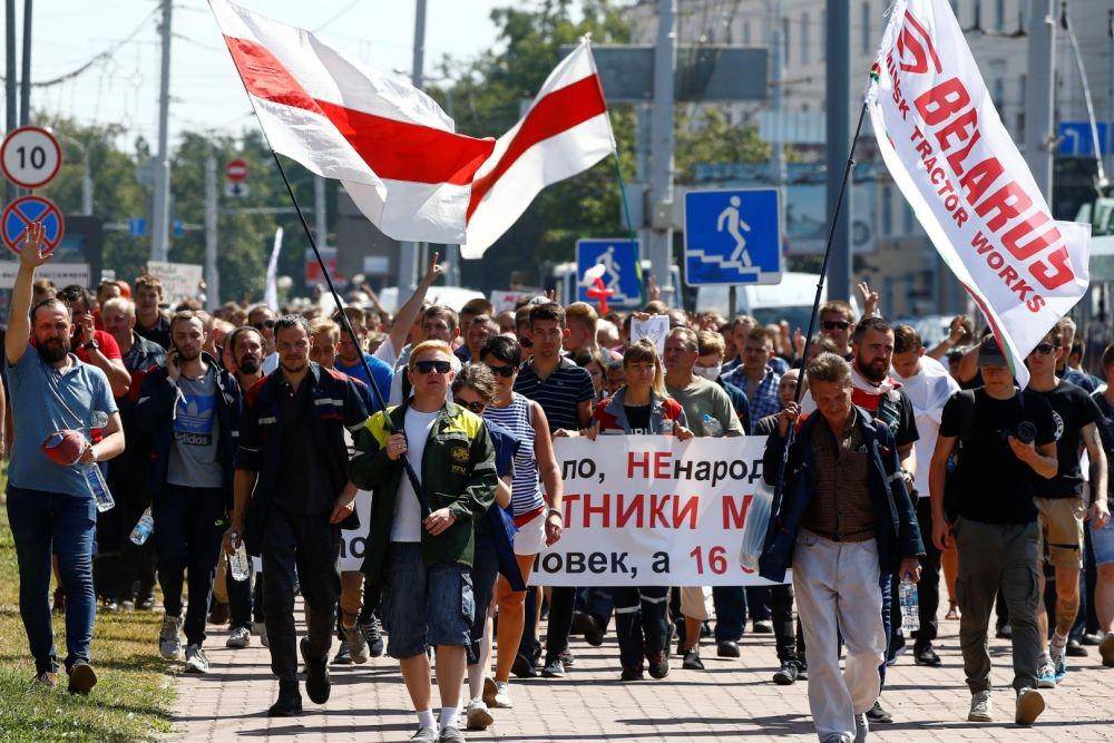 Protes di Belarus pada 17 Agustus 2020. ANTARA FOTO/REUTERS/Vasily Fedosenko