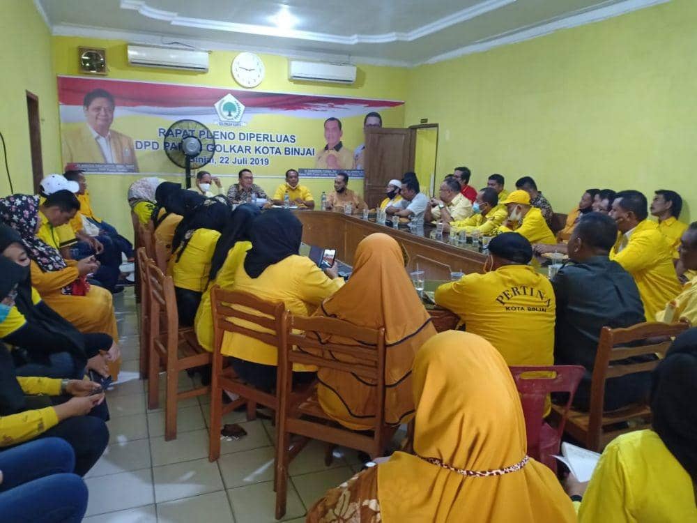 Rapat pleno DPD Partai Golkar Binjai yang dihadiri para kader (IDN Times/ istimewa)