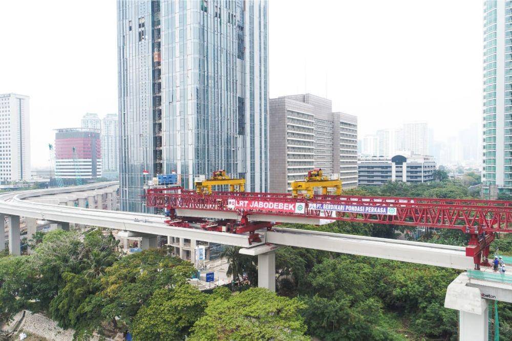 PT Adhi Karya mempersembahkan Jalur Kereta dengan Struktur U-Shaped Girder Pertama dan Terpanjang di Indonesia (Dok. PT Adhi Karya)