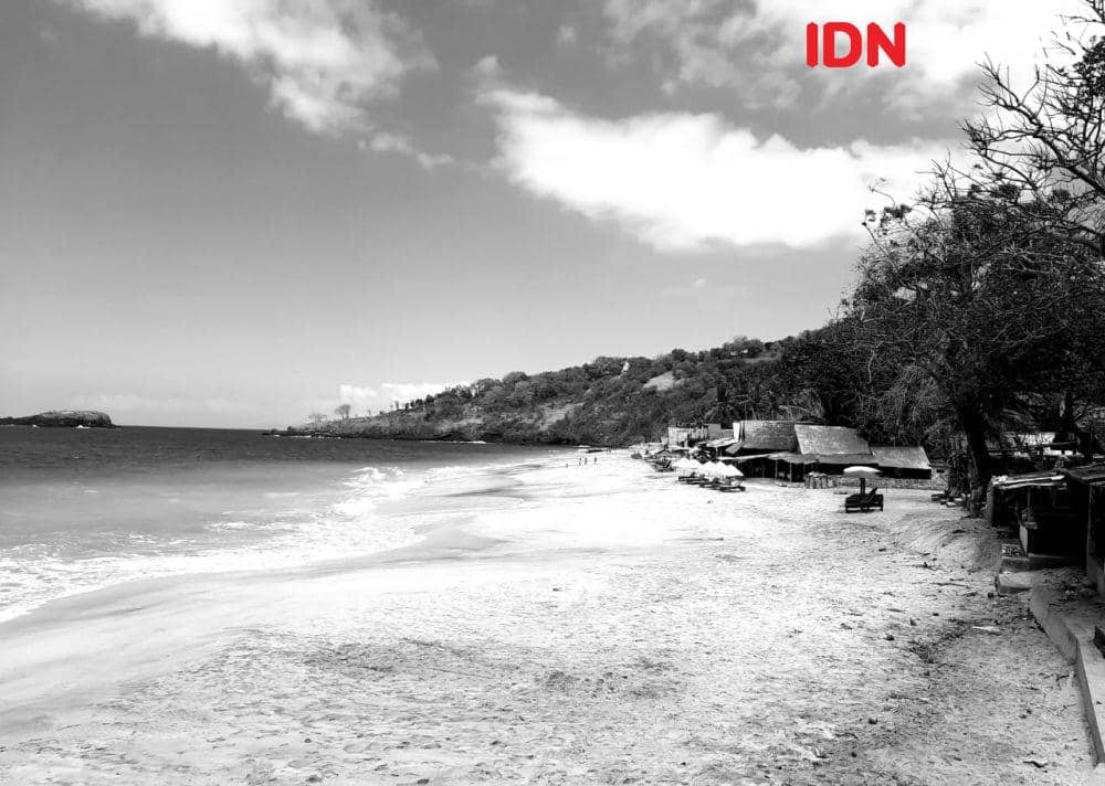 ilustrasi kondisi Virgin Beach di Kabupaten Karangasem (IDN Times/Ayu Afria)