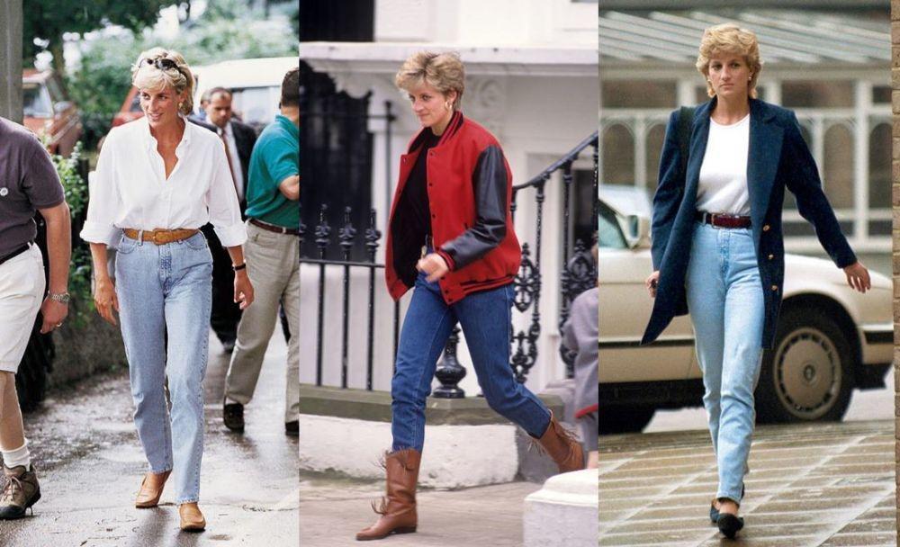 10 Gaya Chic Putri Diana dengan Celana Jeans, Timeless Banget!