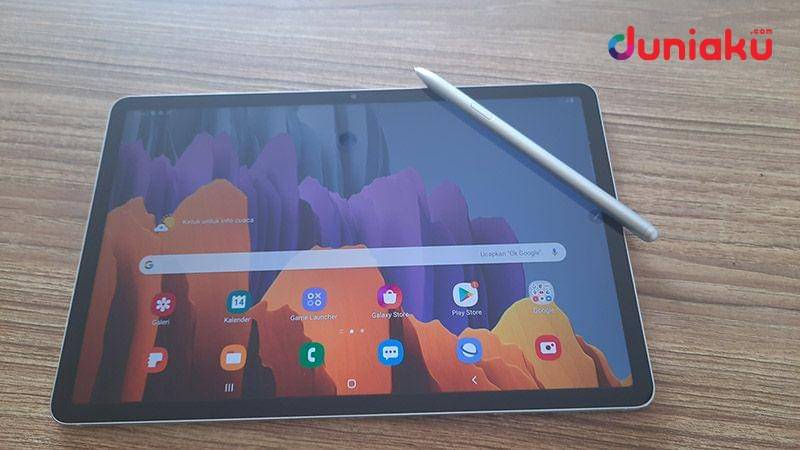 Interface Samsung Galaxy Tab S7 dan S Pen. duniaku.com/Adhitya Daniel