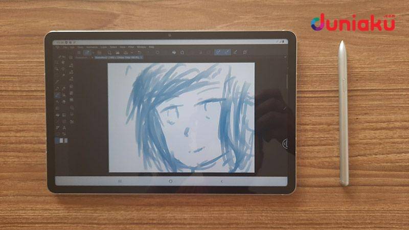 Clip Studio Paint di Samsung Galaxy Tab S7. duniaku.com/Adhitya Daniel
