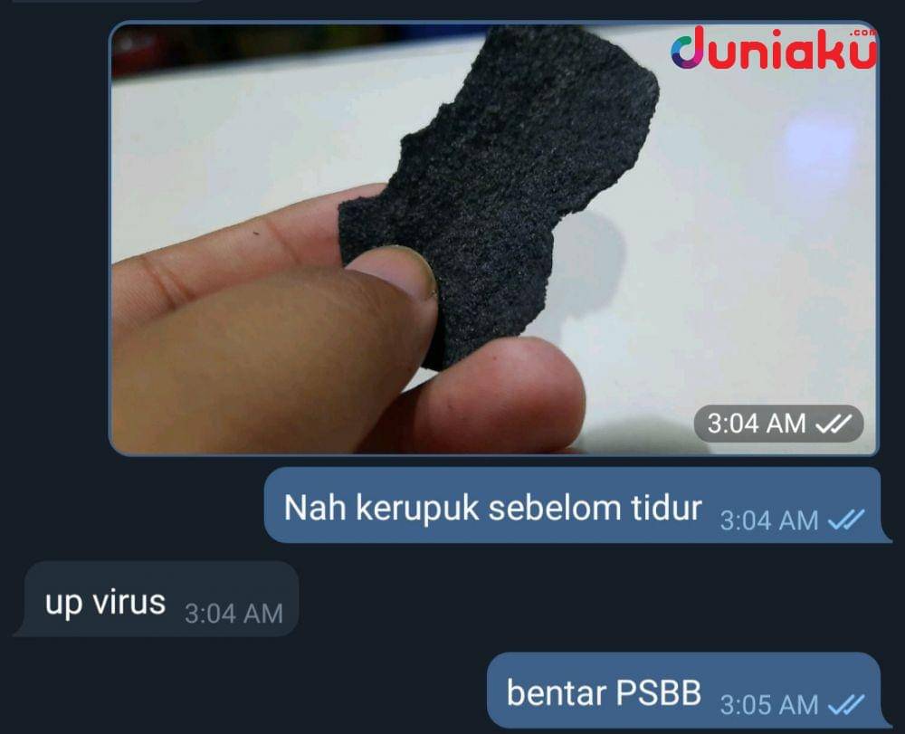 Tangkapan layar chat anonymous Telegram. duniaku.com/Adhitya Daniel